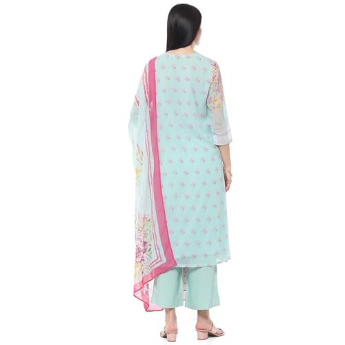 Image of BIBA Women Polyester Straight Suit Set