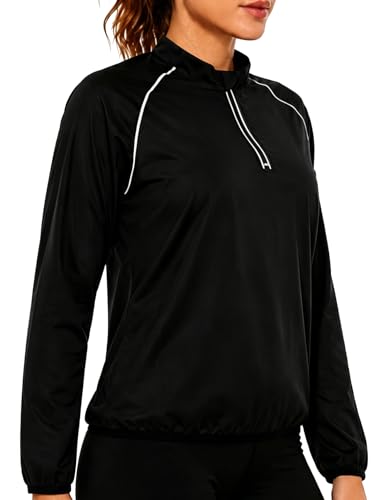 Sauna Suit Women Sweat Sauna Jacket Long Sleeve Zipper Shirt Workout Top - image 2