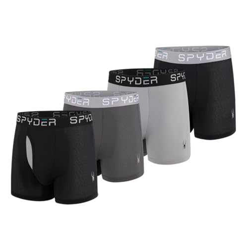 Spyder Performance Mesh Mens Boxer Briefs Sports Underwear/Fly Front