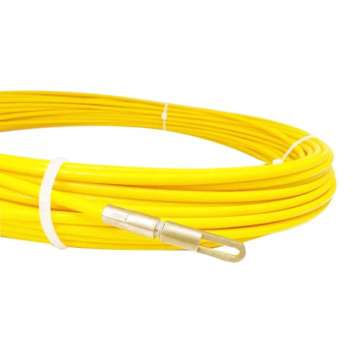 Vgongtech 100Ft Fiberglass Cable Puller Kit Through Wall Fish Tape Electrical Fish Tape Duct Rodder Wire Cable Puller Threader Cable Fishtape Fastener 3Mm #TOP1