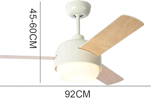 Ventilateur de chambre à coucher avec télécommande et plafonnier LED