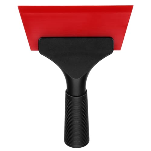 Image of uxcell 5 Inch Shower Squeegee for Glass Doors, All-Purpose Bath Squeegee with Handle for Bathroom Window Mirror Car Glass, Red
