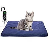 RIOGOO Pet Heating Pad, Electric Heating Pad for Dogs and Cats Indoor Warming Mat with Auto Power Off (S: 17.5'x14')
