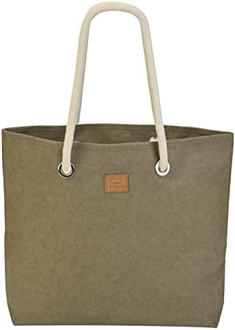 Out of the Woods Pure Cord Shopper – Vegan Tote Bag with Cotton Rope Handles – Supernatural Paper Reusable Shopping Bag – Strong Washable Grocery Bag