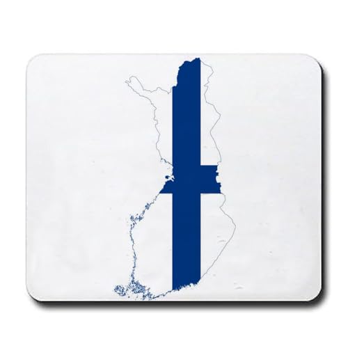 Tapis de souris motif drapeau de la Finlande 240 x 200 x 4 mm Couleur : Finlande