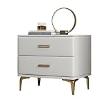  Mesita de Noche, Mesita de Noche de Almacenamiento en el Hoga Modern Simple Style End Table con 2 Cajones Elegante Mesa Auxiliar Vintage para el salón o el dormitorio 50*40*50cm,50*40*50cm,A