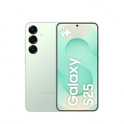 Samsung Galaxy S25 512GB Teléfono Móvil con IA, Galaxy AI, 12GB RAM, Cámara 50MP, Dual SIM, IP68, Garantía del Fabricante 3 Años + 1 Año Extra, Color Menta (Versión Española)