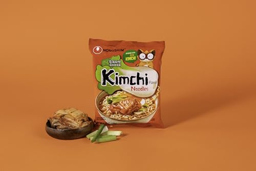 Nongshim Ramen Noodles, Gourmet Instant Ramen, Premium Microwavable Noodle Soup, Kimchi, 4.2 Ounce (Pack of 16)