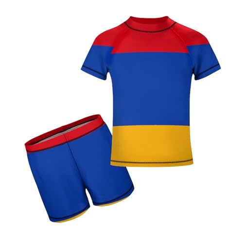 Armenian FlagChildren's Casual Swimsuit Set - Simple and Versatile8-10Y（130cm）