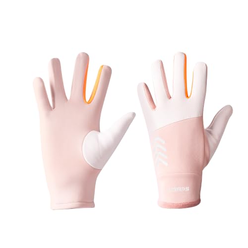 Warm Kids Winter Gloves Lightweight Kids Cycling Gloves-Waterproof and Non-Slip for Cycling, Ice Skating, Hiking, Snow, Boys Girls Aged 3-13 Years (Pink, Small)