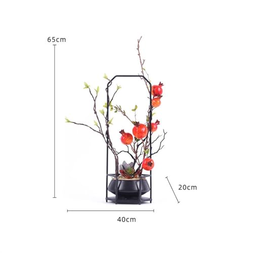 Simulation d'arbre à grenade artificiel avec vase | Décoration maison et bonsaï hôtel