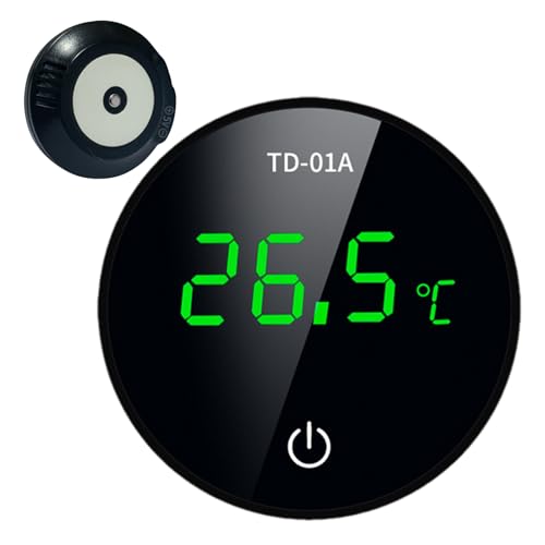 Termómetro Para Acuario,Medidor De Temperatura Para Acuarios Y Agua - Sensor En Celsius Recargable Con Pantalla LED HD Para Estanques Exteriores, Bañeras, Duchas y Neveras