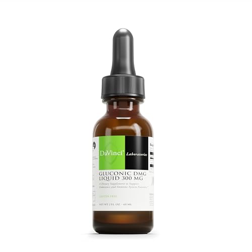 DAVINCI Labs Gluconic DMG Liquid 300mg - Helps Support Immune System Muscle Function Heart Health & Brain Health* - 2 fl oz (60 Servings)