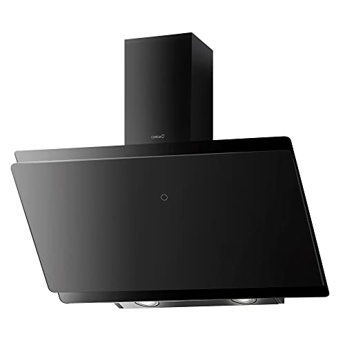 WANDA 900 XGBK - Campana extractora de cocina, tipo decorativo, motor de 70 W, clase energética A+, 9 potencias de extracción, panel de control táctil, de acero inoxidable, cata