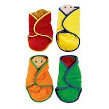 Excellerations 14" Dolls with Swaddle Blanket & Removeable Diapers Set of 4