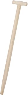 Rekord Spatenstiel aus Eschenholz mit T-Form, Gesamtlänge 76 cm, unlackiert, Ersatzstiel, Gerätestiel, Holzstiel