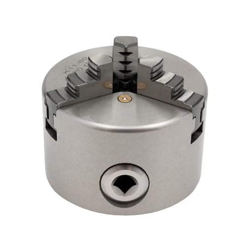 Präzisions 3 Backenfutter Dreibackenfutter Drehbankfutter, 3 Backenfutter Drechselbank fit DrehmaschiNe für Holzbearbeitung, Kleine Metall-Werkzeugmaschinen Ø80mm Gewindegröße NON M33 x 1.5