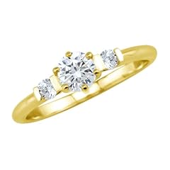 White Cubic Zirconia - 14K Gold Plated