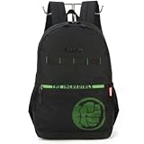 Mochila Escolar Hulk Preto e Verde Avengers Up4You