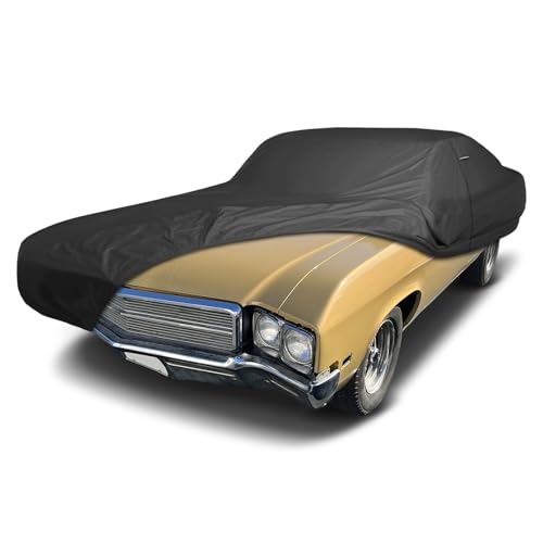 Image of iCarCover Premium Custom Car Cover for 1964-1969 Buick Special Heavy Duty Waterproof All Weather Rain Snow UV Sun Protector Custom Fit Full Exterior Indoor Outdoor Protection Car Cover (Black)
