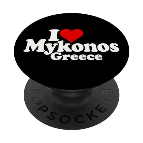 I LOVE HEART MYKONOS GRÈCE ÎLES Grecques PopSockets PopGrip Interchangeable I LOVE HEART MYKONOS GRÈCE ÎLES Grecques PopSockets PopGrip Interchangeable
