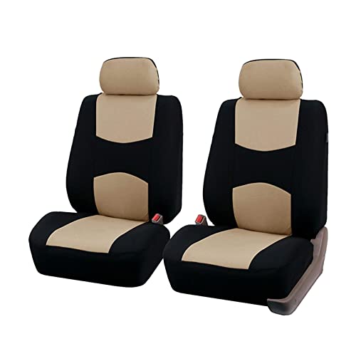 Housse de siège voiture beige pour 2 places avant universelles