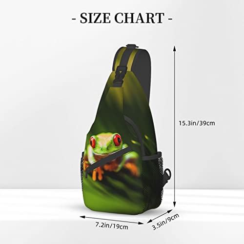 Frog Sling Bag Cute Crossbody Chest Daypack Casual Backpack Animal Shoulder Bag For Travel Picnic3