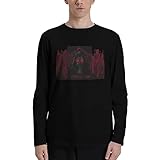 PYGLAIUFFQG Carpenter Brut Long Sleeve t Shirts Youth Casual Sports t Shirts Fashion Printed Crew Neck Shirts Black