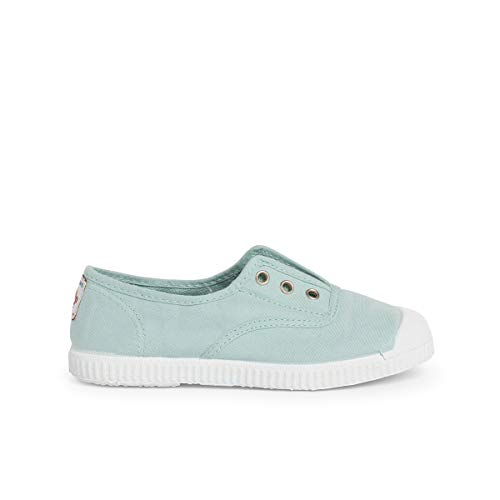 Pisamonas Zapatillas Lona Punta Goma Sin Cordones Talla 37 Color Aguamarina