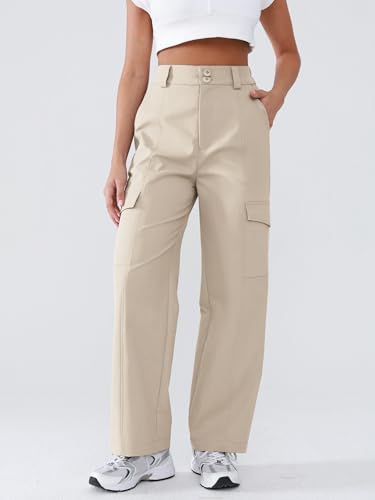 Wide Leg Cargo Pants Women High Waist Hiking Pants Stretchy Lightweight Baggy Trousers Work Pants4