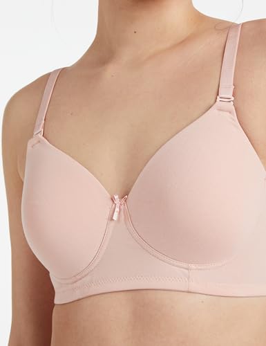 Image of Amazon Brand - Symbol Women Cotton Stretch Padded Wire Free Medium Coverage T-Shirt Bra