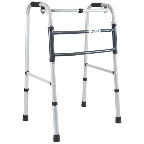 Image of Elvito Foldable Active Walker For Old people | Height Adjustable 5 Levels | Heavy-Duty Walker For Adults Foldable | Walker For Patients At Home | Walker for Men | Durable, Stable & Rust-Resistant | 1 Year Warranty | (Active Walker)