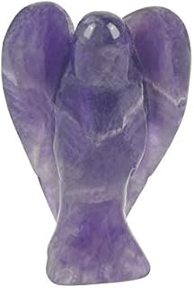 Spring.Rd Pocket Guardian Angel Crystal Opal Healing Worry Stone Gemstone Carved Mini Figurine Statue Ornament Decoration 1.5 inch White Turquoise