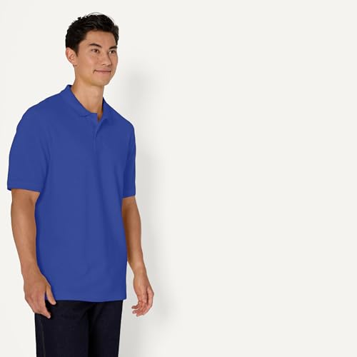 Image of Amazon Essentials Men's Regular-Fit Short Sleeve Cotton Pique Polo Shirt (Available in Big & Tall)