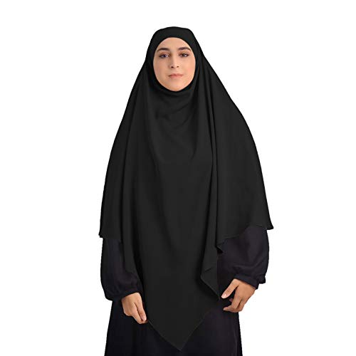 Yliquor Women's solid color long version of the Muslim worship hijab Turkish Traditional Arab Islamic Jilbab Kaftan