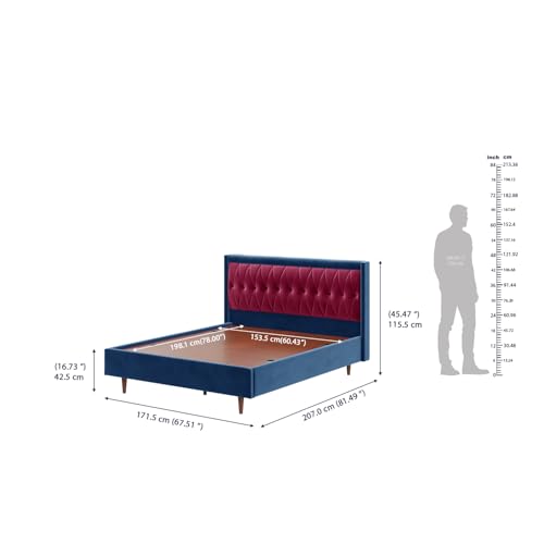 Image of Wakefit Asterion Queen Size Non Storage Upholstered Bed