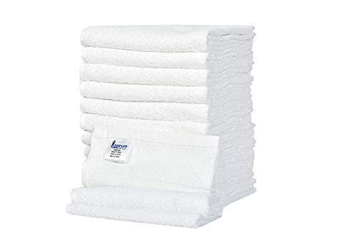 Linteum Textile Supply Premium Hand Towels (White) Absorbent Towel Set With Ring Spun 100% Cotton Material For Hotel, Salon, Gym & More (24-Pack, 16X27 Inches) #TOP4