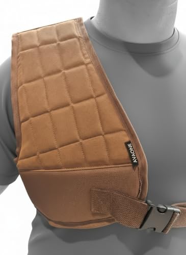 AVAONE Recoil Pad for Shotgun and Rifle, Shoulder Pad for Shooting or Hunting, Shotgun Recoil Shield for Left and Right Shoulder (Brown-New)