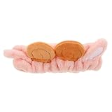 LIFKOME Diadema Facial Elástica con Orejas de Cordero para Mujer Banda de Pelo Adorable para Limpieza Facial y Spa Cuidado de Piel y Maquillaje Color Rosa