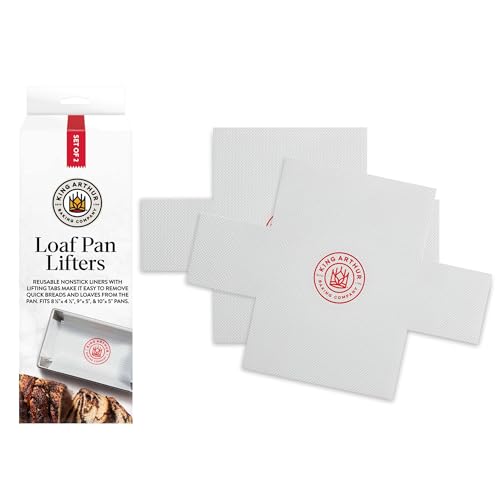 King Arthur Baking Company Loaf Pan Lifters Oven Safe Reusable Nonstick European-Grade Silicone Set Of 2 For Easy Bread Baking Removal And Release