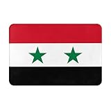 Matériau doux et confortable : ce tapis de sol imprimé drapeau de la République arabe syrienne est fabriqué en tissu flanelle 100 % polyester, offrant un toucher doux et confortable, une durabilité et une résistance à l'usure