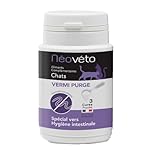 Néovéto - Vermipurge - Vermifuge pour Chat en Poudre Naturelle - Actifs agréés par Les Services Vétérinaires Français - Fabriqué en France - Facile à administrer