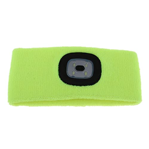 Gepnoo Mãos LED LED Iluminado Automada Headlamp Trançado Headband Band, Amarelo