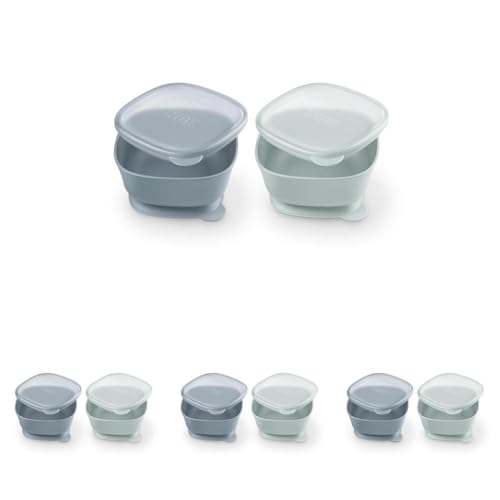 Image of NUK for Nature Suction Bowl and Lid, Leak-Proof Lid, Microwave, Freezer, & Top Rack Dishwasher Safe, BPA-Free (Pack of 4)
