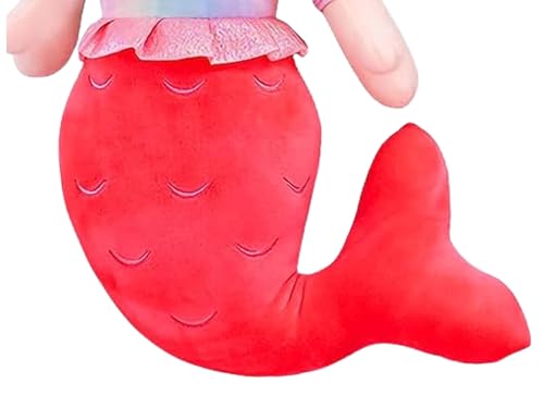 Image of Tickles Mermaid Doll Soft Stuffed Plush Toy for Kids Boys & Girls Birthday Gift (Color: Red Size: 50 cm)