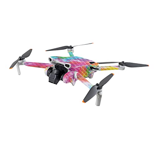 Image of MightySkins Carbon Fiber Skin Compatible with DJI Mini 3 - Tie Dye Splatter | Protective, Durable Textured Carbon Fiber Finish | Easy to Apply