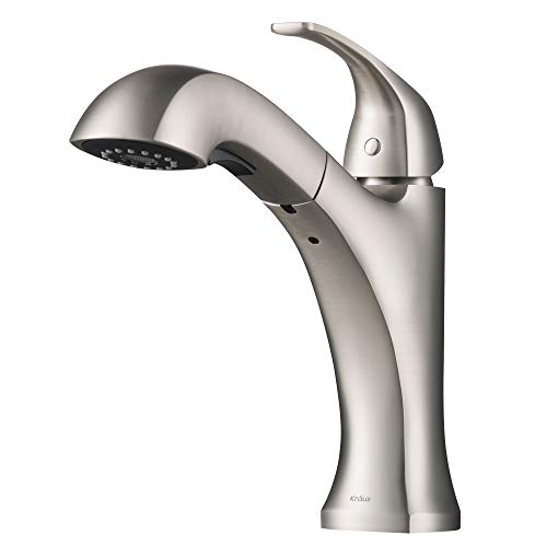 KRAUS Oren Spot Free Stainless Steel Finish Pull-Out Kitchen Faucet, KPF-2252SFS