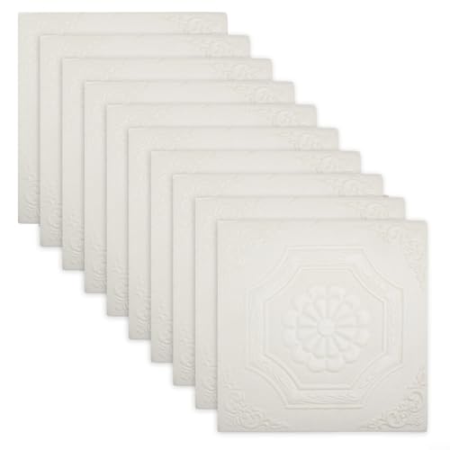 10 papeles pintados impermeables de techo de 35 cm, adhesivos decorativos de pared, paneles de espuma XPE para sala de estar, cocina, baño, decoración del hogar, a prueba de humedad, resistente al