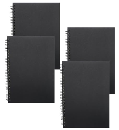 Carnets de croquis vierges A5 d'une élégance noire intemporelle