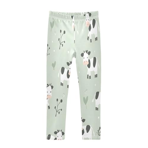 Bolaz Toddler Girls Leggings Printed Yoga Pants Leggings Cute Farm Cows for Kids